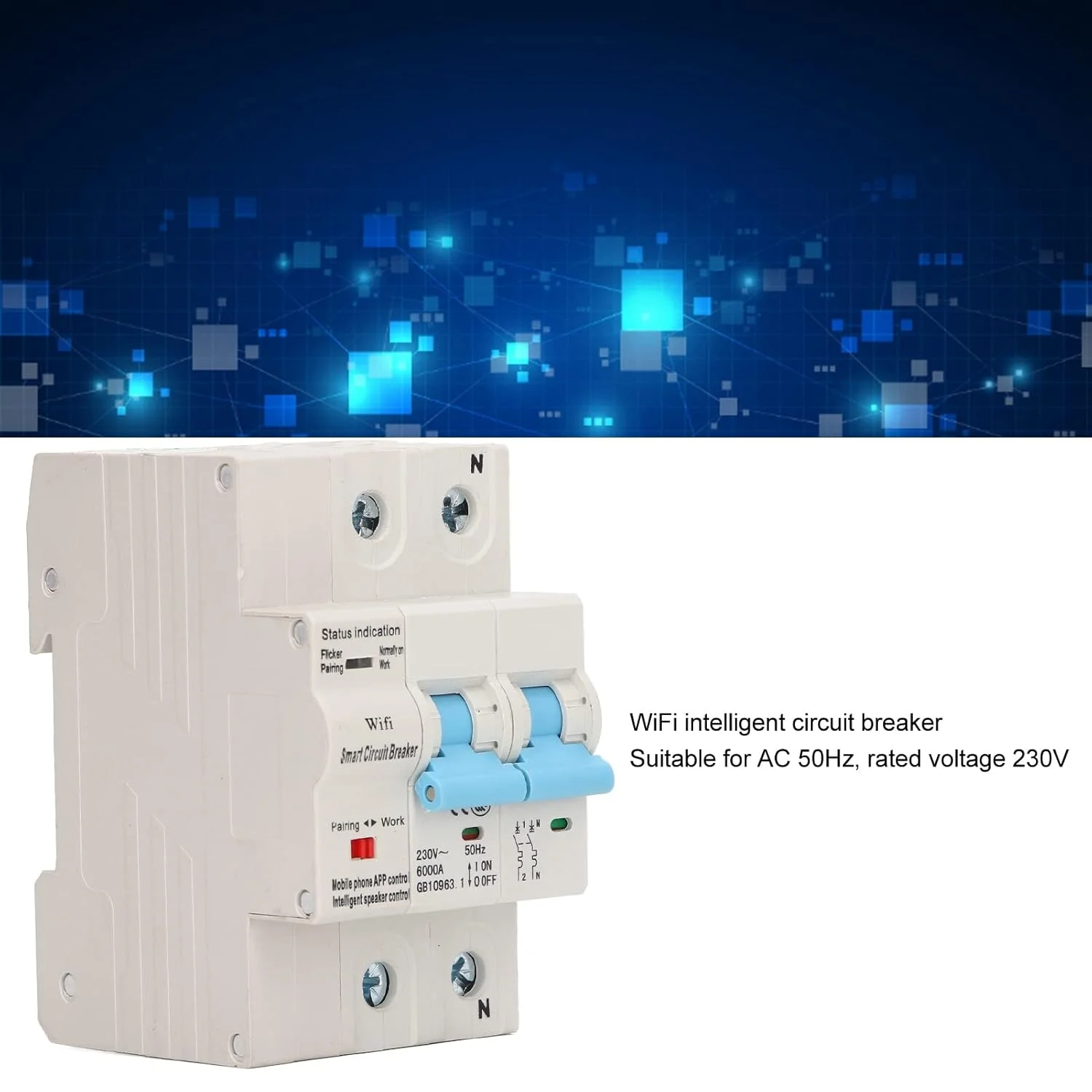 قطع کننده مدار وای فای SRTK، نصب ریل DIN AC230V 2P قطع کننده مدار هوشمند با عملکرد تاخیر زمانی برای شرکت ها (32 آمپر) قطع کننده مدار وای فای SRTK، نصب ریل DIN AC230V 2P قطع کننده مدار هوشمند با عملکرد تاخیر زمانی برای شرکت ها (32 آمپر)