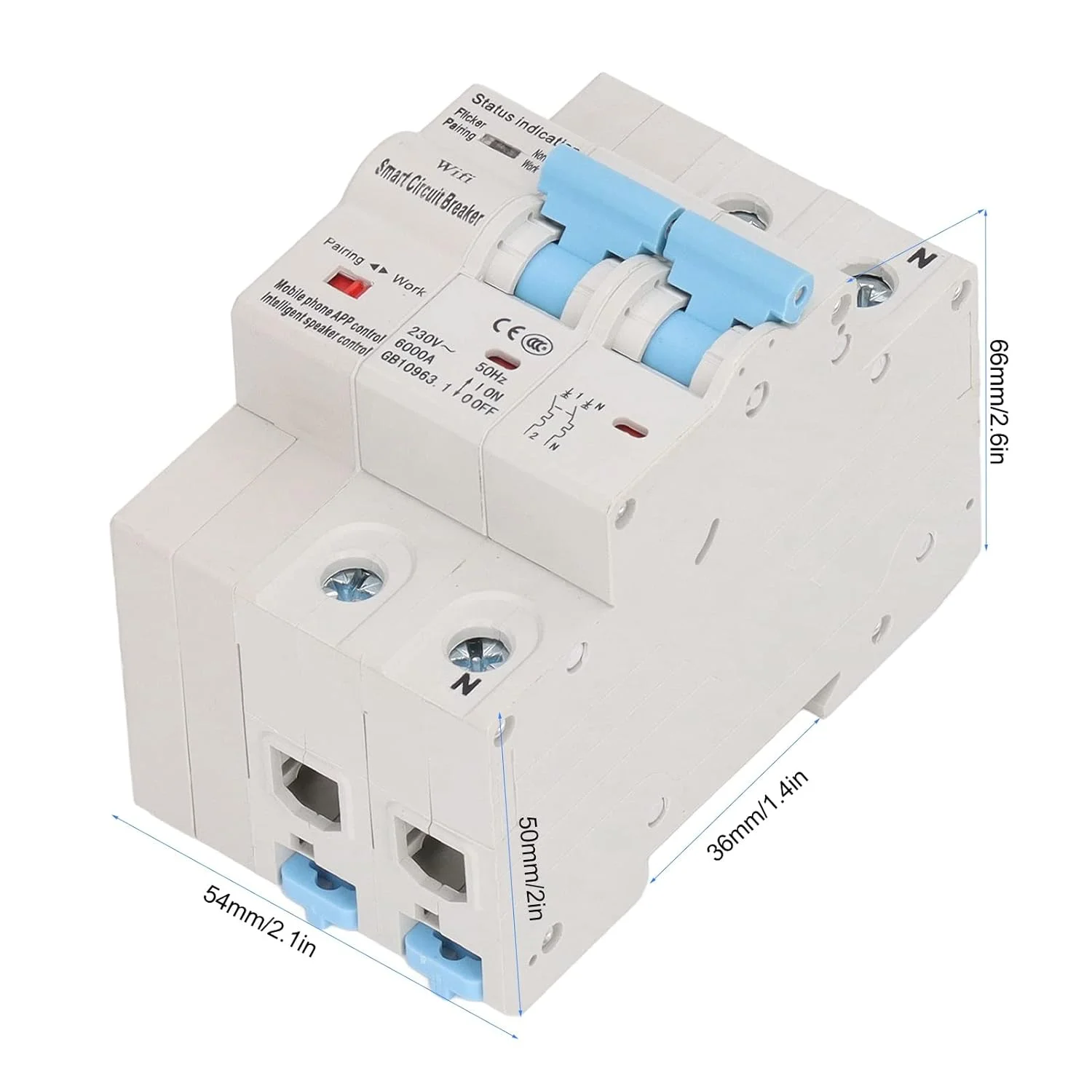 قطع کننده مدار وای فای SRTK، نصب ریل DIN AC230V 2P قطع کننده مدار هوشمند با عملکرد تاخیر زمانی برای شرکت ها (32 آمپر) قطع کننده مدار وای فای SRTK، نصب ریل DIN AC230V 2P قطع کننده مدار هوشمند با عملکرد تاخیر زمانی برای شرکت ها (32 آمپر)