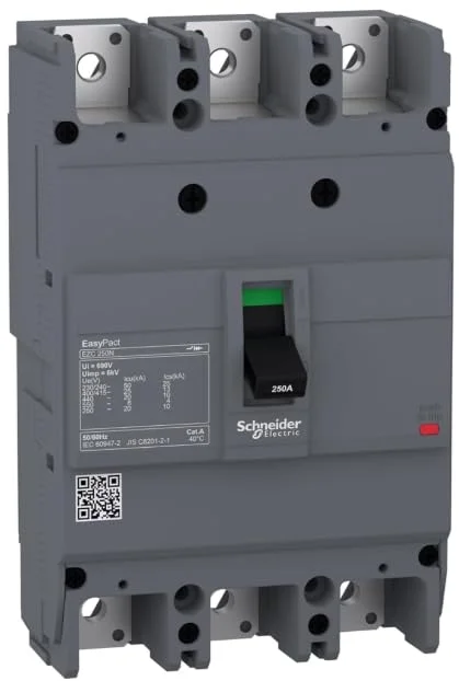 کلید مینیاتوری سه پل 250 آمپر مدل EZC250N EasyPact EZC TMD اشنایدر الکتریک، مشکی