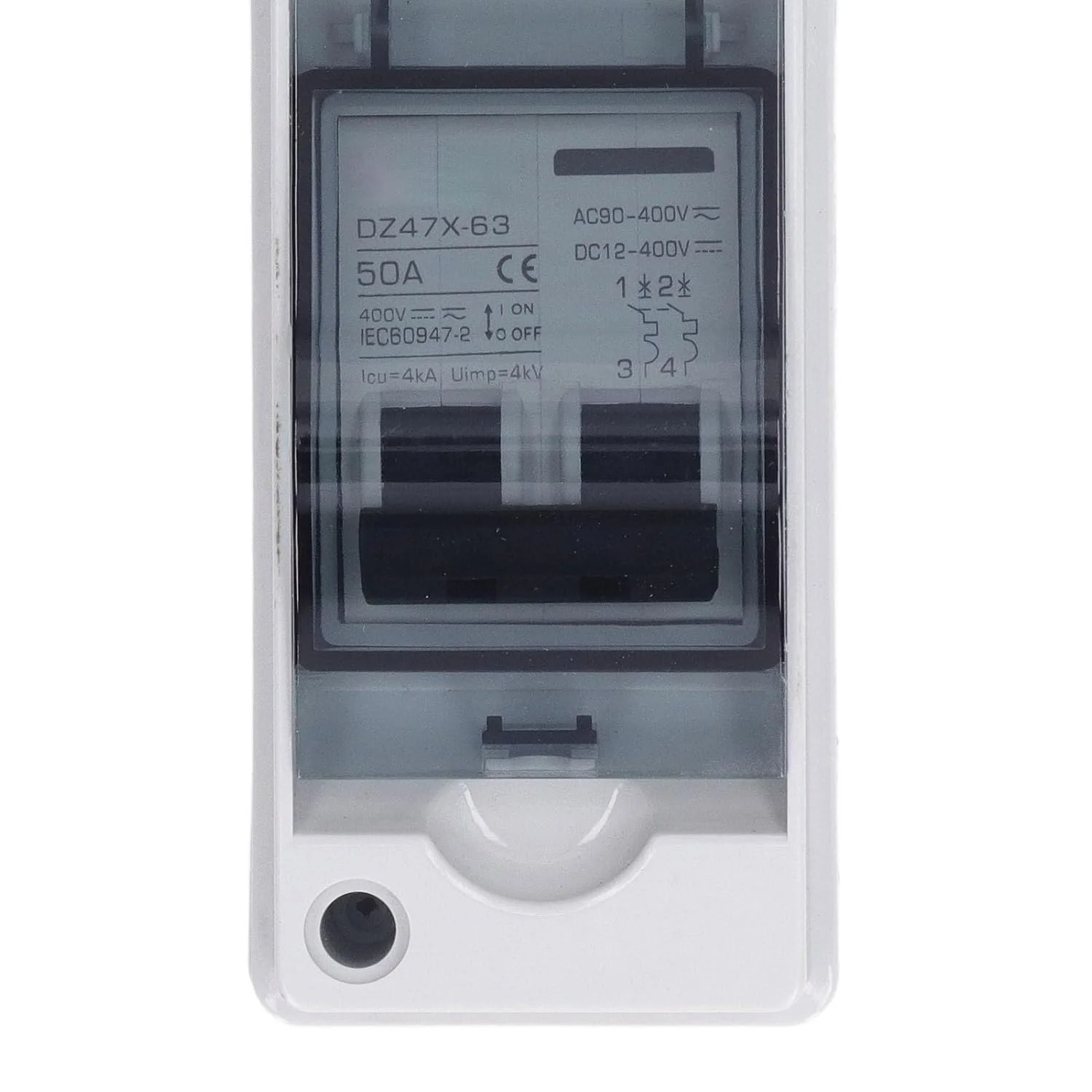 سنسور مجاورت القایی Eujgoov، مینیاتوری 50A قطع کننده مدار DZ47X 63 AC90-400V&DC12-400V، آلیاژ مس، چراغ نشانگر LED، جریان نامی بالا، نصب آسان برای سیستم PV سنسور مجاورت القایی Eujgoov، مینیاتوری 50A قطع کننده مدار DZ47X 63 AC90-400V&DC12-400V، آلیاژ مس، چراغ نشانگر LED، جریان نامی بالا، نصب آسان برای سیستم PV