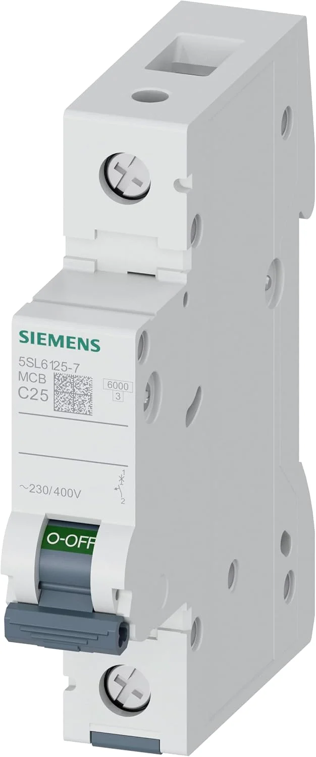 کلید مینیاتوری تک پل زیمنس 5SL6125-7، سفید