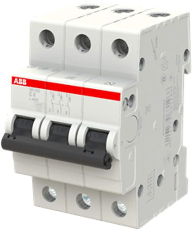 فیوز مینیاتوری ABB SH203-C6، 3 پل، 6 آمپر (ABB2CDS213001R0064)