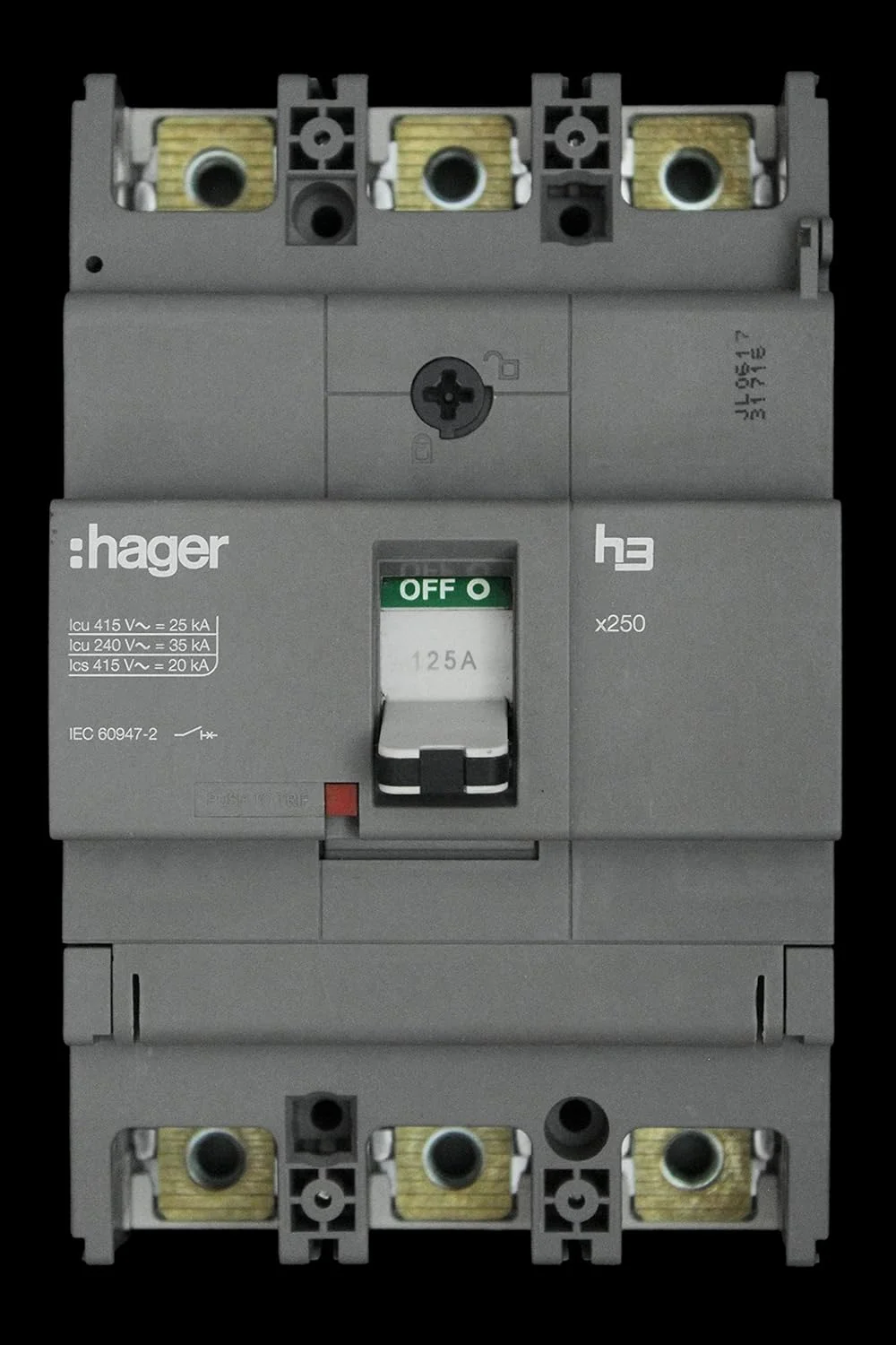کلید اتوماتیک (MCCB) 125 آمپر سه پل 25KA هاگر مدل HHB125Z (x250-H3)