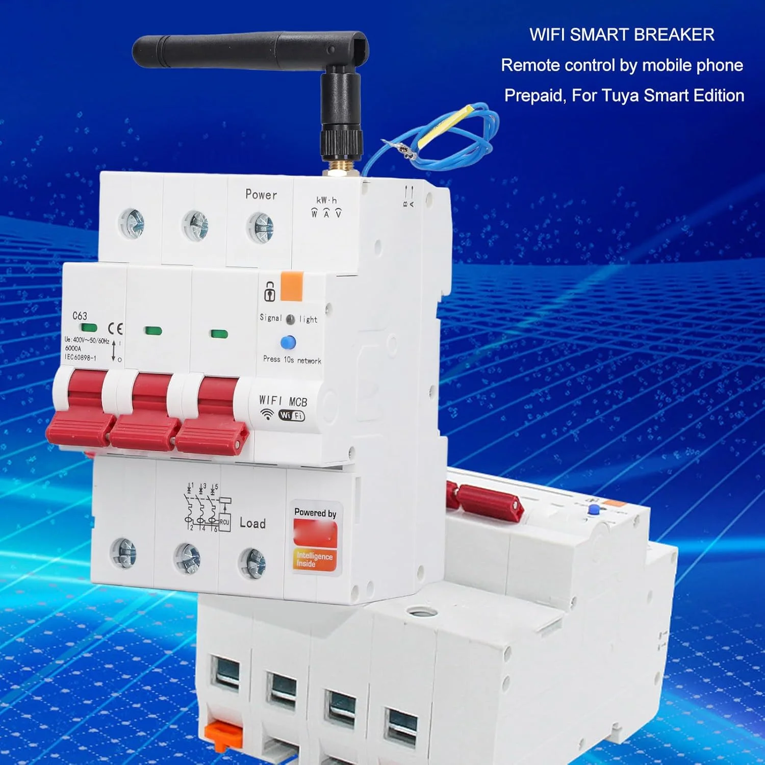 کلید مدار شکن وای فای Fannay، 3 پل AC 400V 63 آمپر کنترل از راه دور تلفن همراه، کلید مدار شکن مینیاتوری هوشمند، کلید قطع کننده هوشمند نشت یابی وای فای برای لوازم خانگی کلید مدار شکن وای فای Fannay، 3 پل AC 400V 63 آمپر کنترل از راه دور تلفن همراه، کلید مدار شکن مینیاتوری هوشمند، کلید قطع کننده هوشمند نشت یابی وای فای برای لوازم خانگی