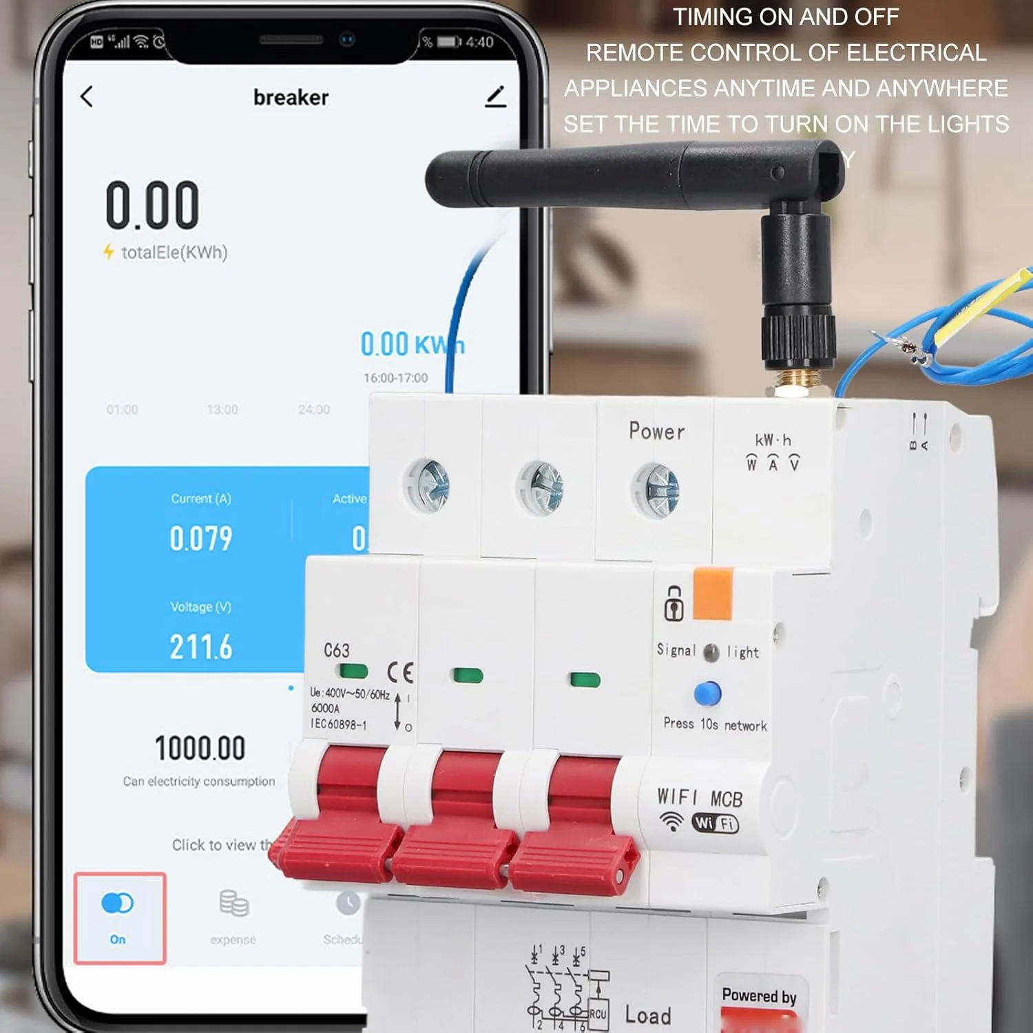کلید مدار شکن وای فای Fannay، 3 پل AC 400V 63 آمپر کنترل از راه دور تلفن همراه، کلید مدار شکن مینیاتوری هوشمند، کلید قطع کننده هوشمند نشت یابی وای فای برای لوازم خانگی کلید مدار شکن وای فای Fannay، 3 پل AC 400V 63 آمپر کنترل از راه دور تلفن همراه، کلید مدار شکن مینیاتوری هوشمند، کلید قطع کننده هوشمند نشت یابی وای فای برای لوازم خانگی