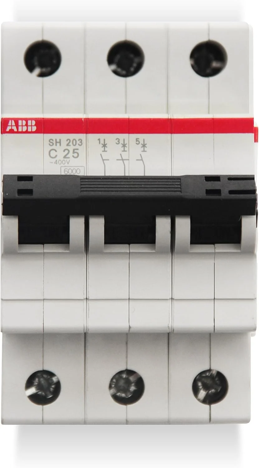 کلید مینیاتوری سه پل 25 آمپر ABB مدل SH203-C25 2Cds213001R0254