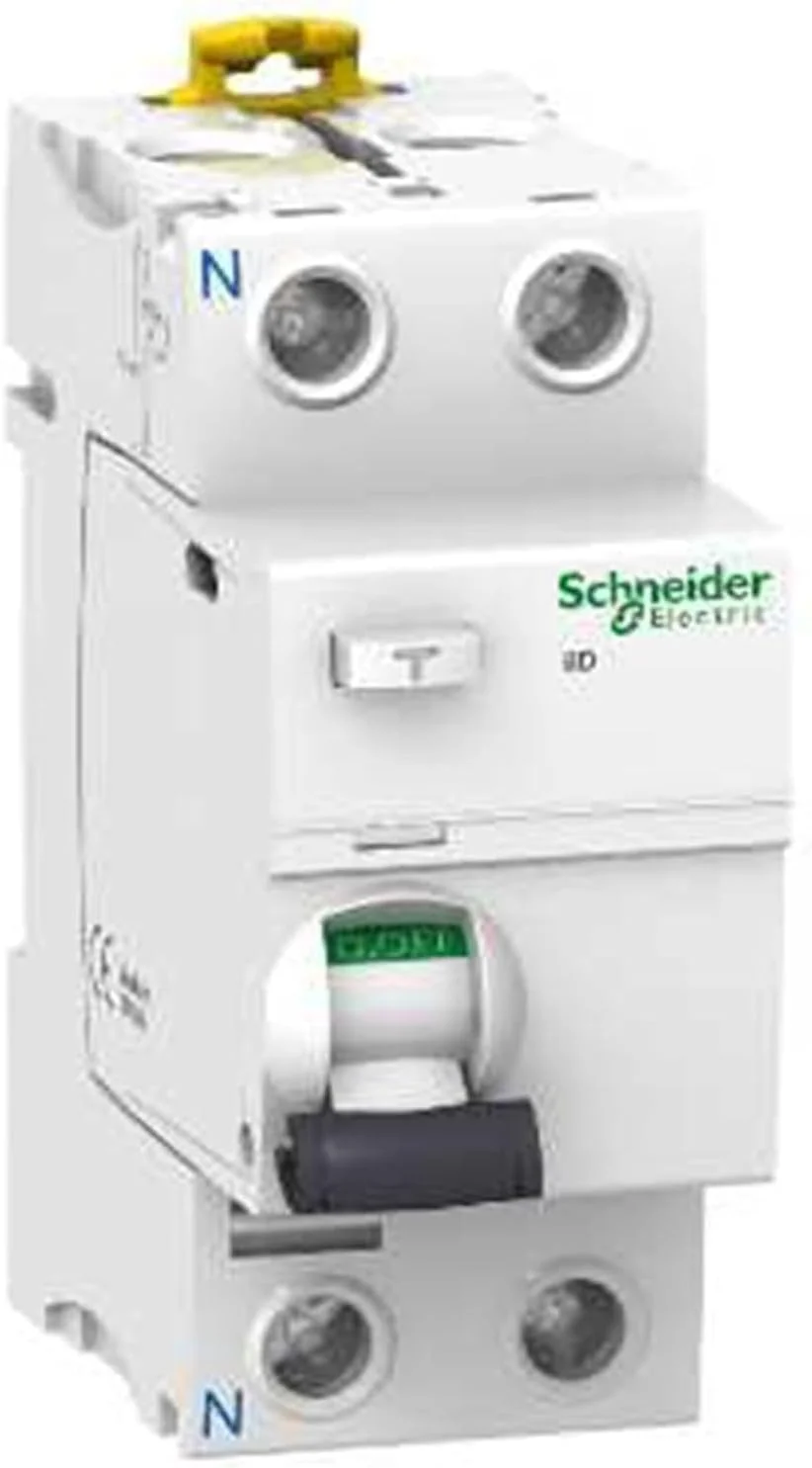 کلید محافظ جان دو پل 63 آمپر 30 میلی آمپر Schneider Electric Acti 9 iID - تیپ AC، مدل A9R71263 (سفید، وزن 0.21 کیلوگرم)