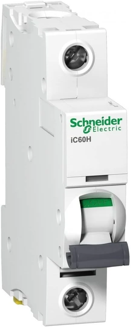کلید مینیاتوری تک پل 25 آمپر Schneider Electric A9F54125 iC60H نوع C با قدرت قطع 10 کیلو آمپر (C60HC125)