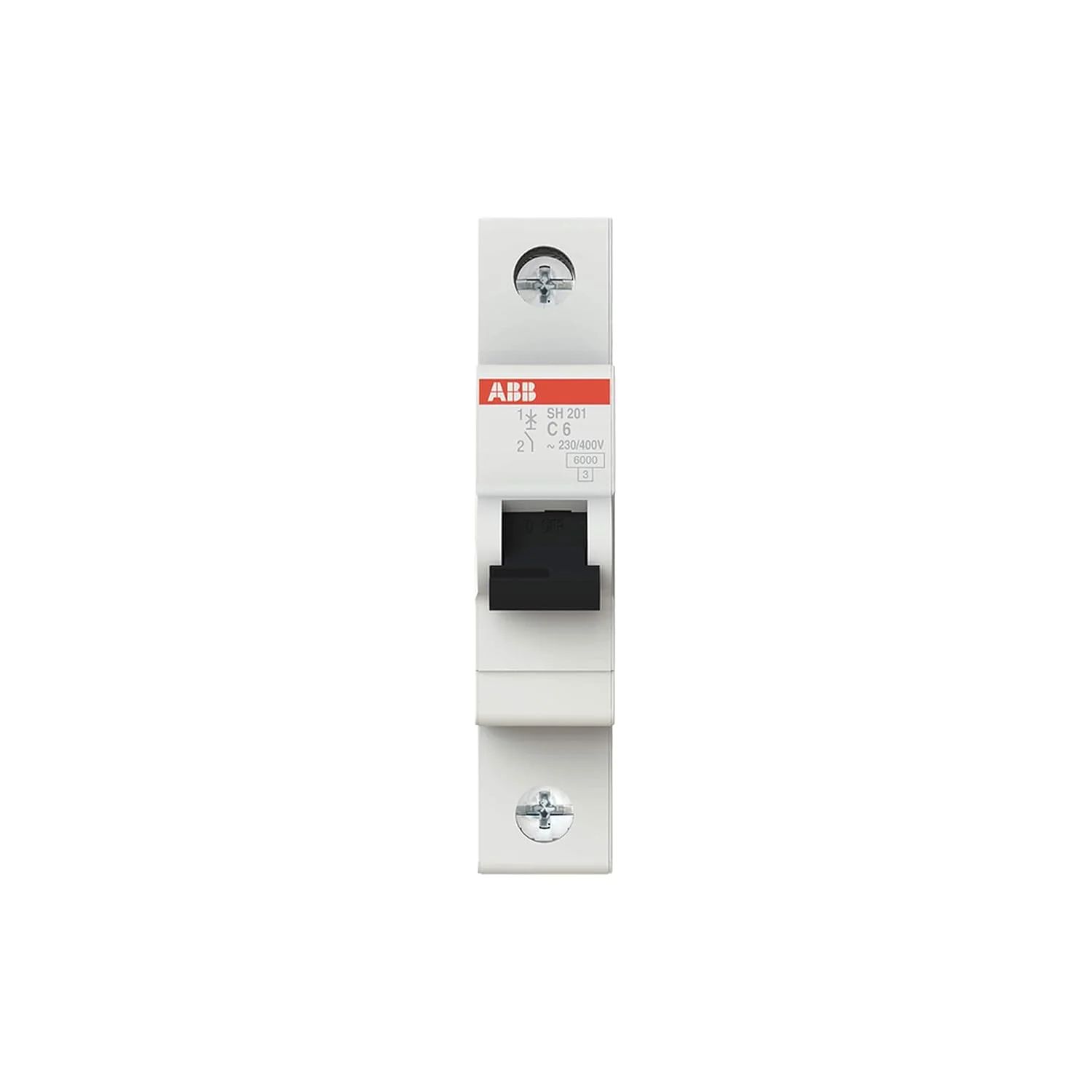 کلید مینیاتوری ABB SH201-C6، 1 پل، 6 آمپر (ABB2CDS211001R0064)