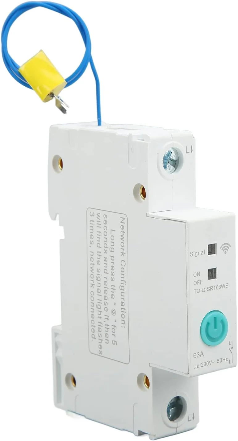 کلید مینیاتوری مدار شکن Oreilet، مدار شکن هوشمند WIFI 2.4GHz پشتیبانی از عملکردهای زمان بندی، کنترل برنامه، سوئیچ هوشمند ریل DIN مدار شکن از راه دور خانه، برای تجهیزات الکتریکی، AC120V‑280V