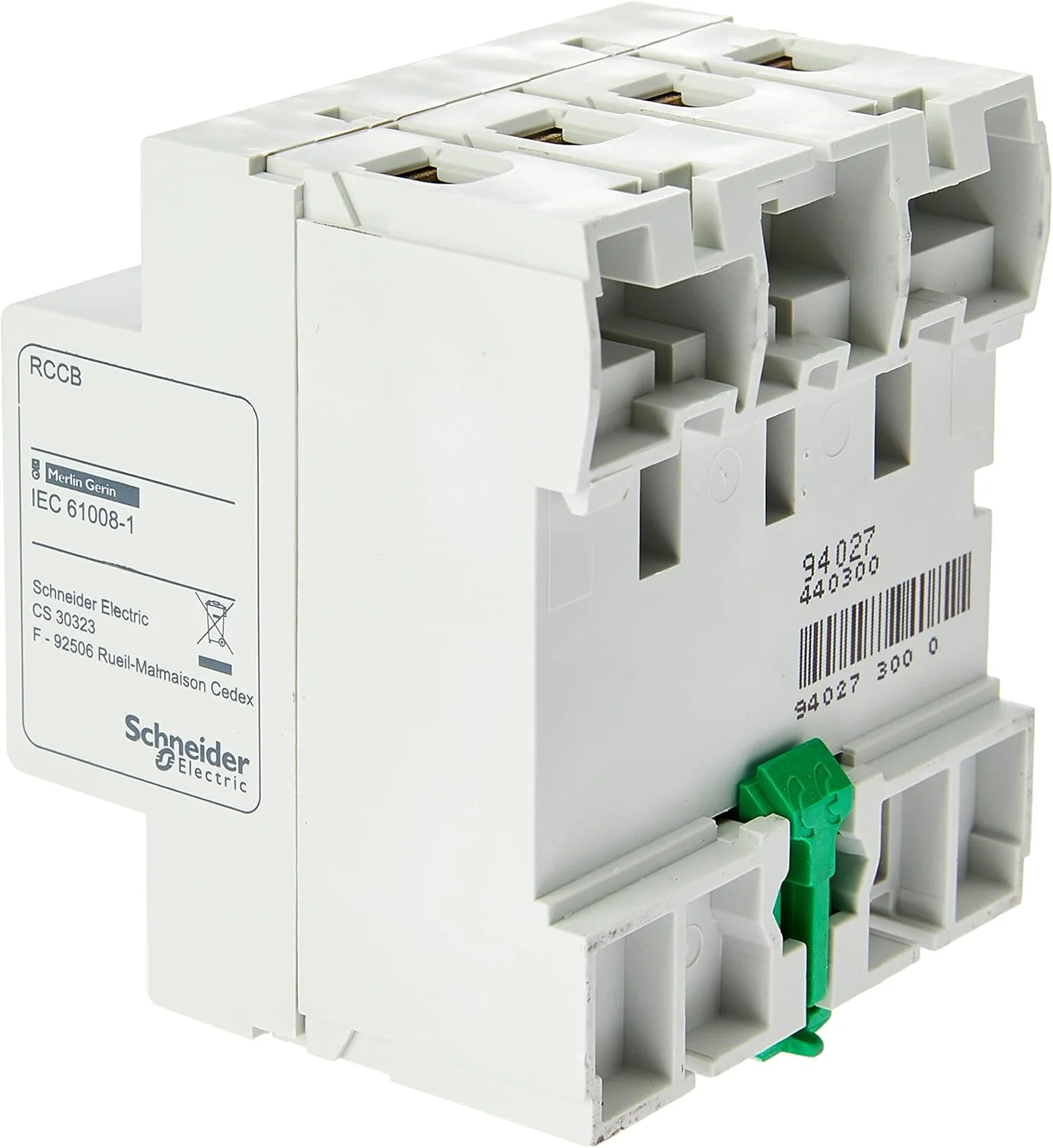 کلید محافظ جان Schneider Easy9 RCCBS مدل Easy9 - 4 پل - 40 آمپر - 300 میلی آمپر - نوع AC - 400 ولت [EZ9R66440]