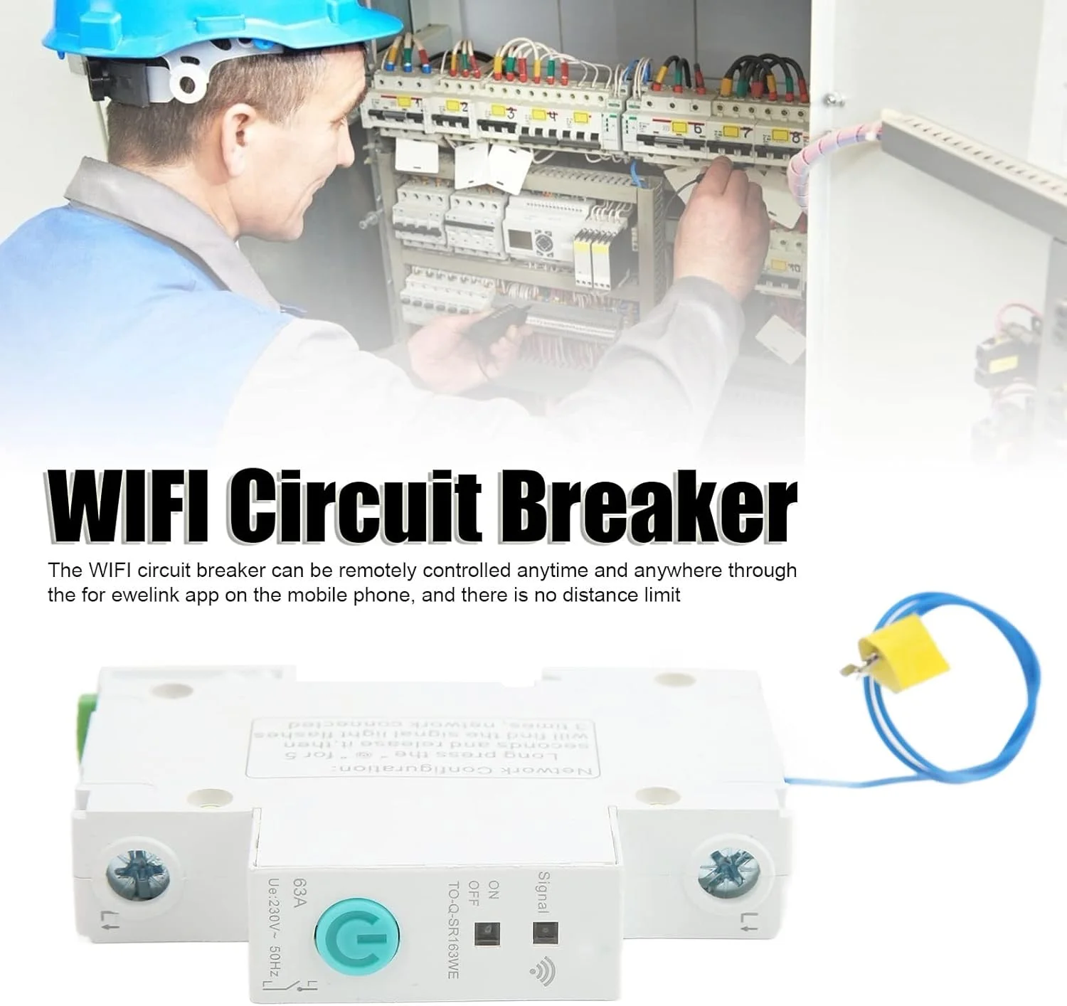 کلید مینیاتوری مدار شکن Oreilet، مدار شکن هوشمند WIFI 2.4GHz پشتیبانی از عملکردهای زمان بندی، کنترل برنامه، سوئیچ هوشمند ریل DIN مدار شکن از راه دور خانه، برای تجهیزات الکتریکی، AC120V‑280V کلید مینیاتوری مدار شکن Oreilet، مدار شکن هوشمند WIFI 2.4GHz پشتیبانی از عملکردهای زمان بندی، کنترل برنامه، سوئیچ هوشمند ریل DIN مدار شکن از راه دور خانه، برای تجهیزات الکتریکی، AC120V‑280V