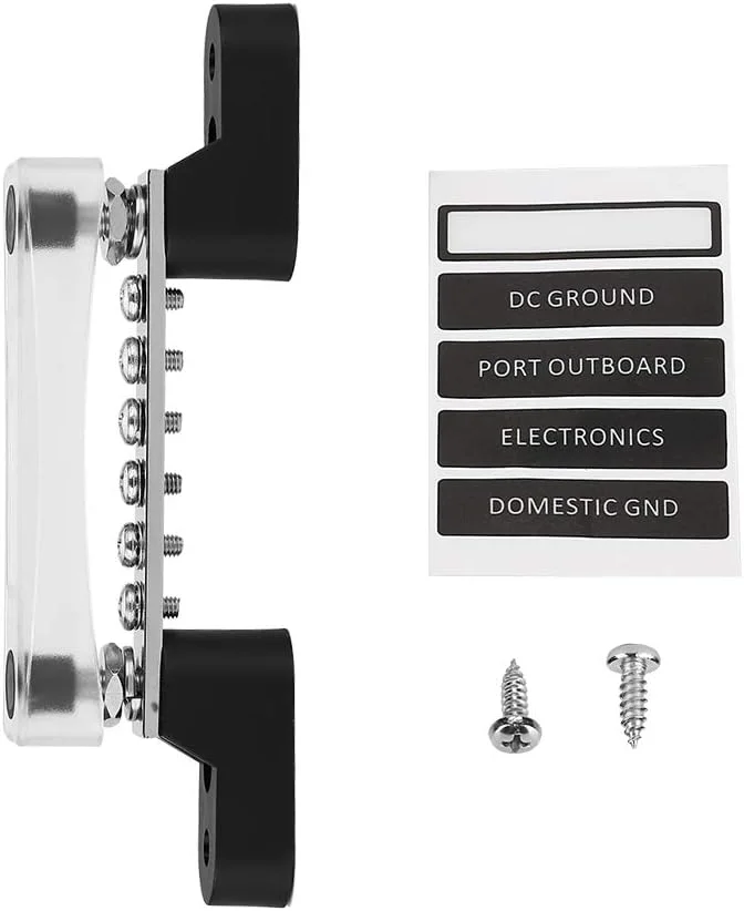 شینه برق 6 ترمیناله، کیت پوشش بلوک شینه برق الکتریکی 12-48 ولت ضد زنگ 100 آمپر برای قایق و کامیون شینه برق 6 ترمیناله، کیت پوشش بلوک شینه برق الکتریکی 12-48 ولت ضد زنگ 100 آمپر برای قایق و کامیون