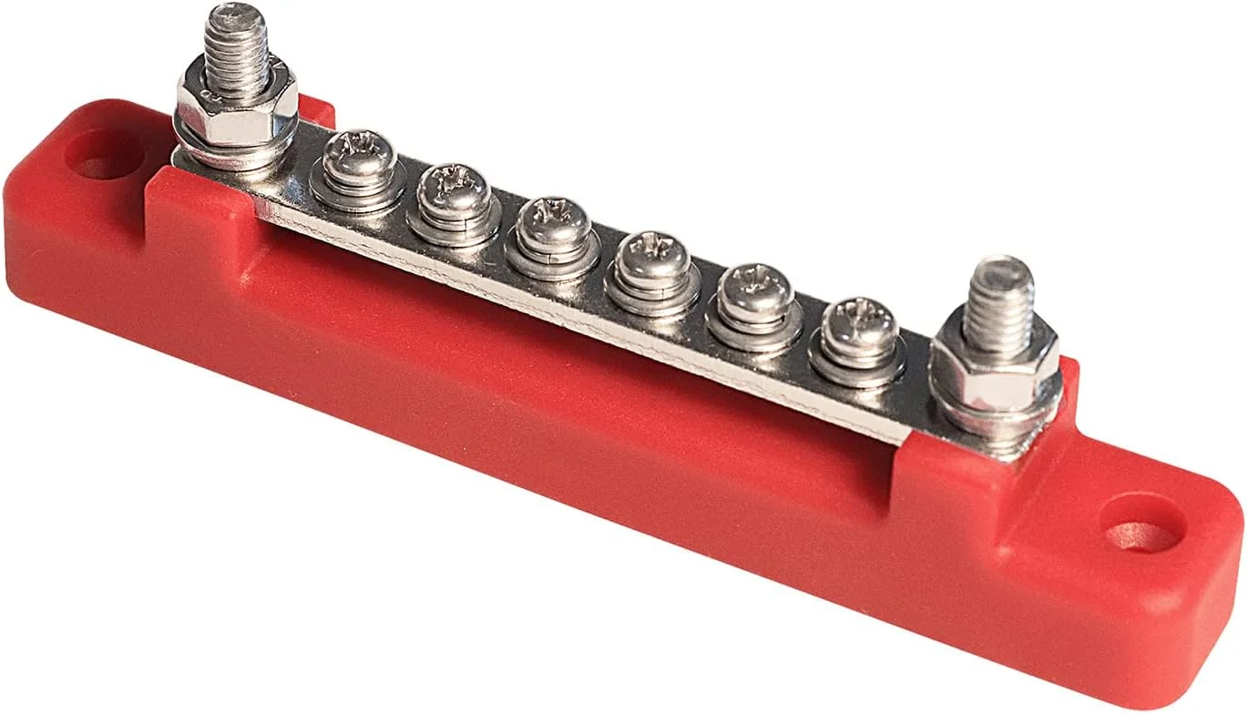 بلوک توزیع برق 6 ترمینال تک ردیفه 150 آمپر با پوشش، توزیع زمین، بلوک ترمینال توزیع برق با 6 پیچ M4 و 2 استد، برای خودرو، قایق، دریایی، کاروان، RV، قرمز مشکی بلوک توزیع برق 6 ترمینال تک ردیفه 150 آمپر با پوشش، توزیع زمین، بلوک ترمینال توزیع برق با 6 پیچ M4 و 2 استد، برای خودرو، قایق، دریایی، کاروان، RV، قرمز مشکی