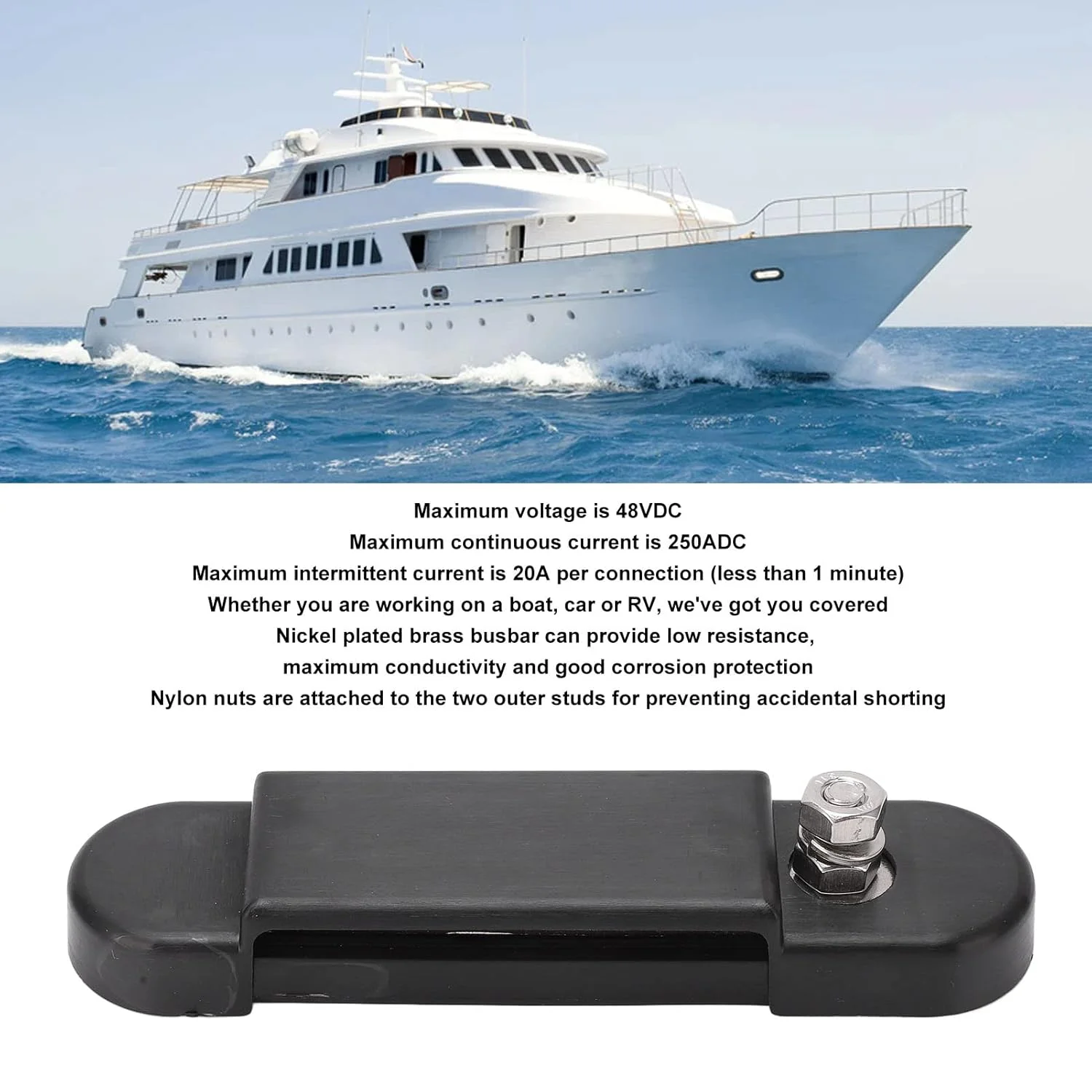 باس بار توزیع برق، باس بارهای 48 ولت DC سنگین، جعبه باس بار 20 آمپر، باس بار، برنج با روکش نیکل مشکی 250 آمپر DC با مقاومت کم، بلوک توزیع برق با رسانایی خوب باس بار توزیع برق، باس بارهای 48 ولت DC سنگین، جعبه باس بار 20 آمپر، باس بار، برنج با روکش نیکل مشکی 250 آمپر DC با مقاومت کم، بلوک توزیع برق با رسانایی خوب