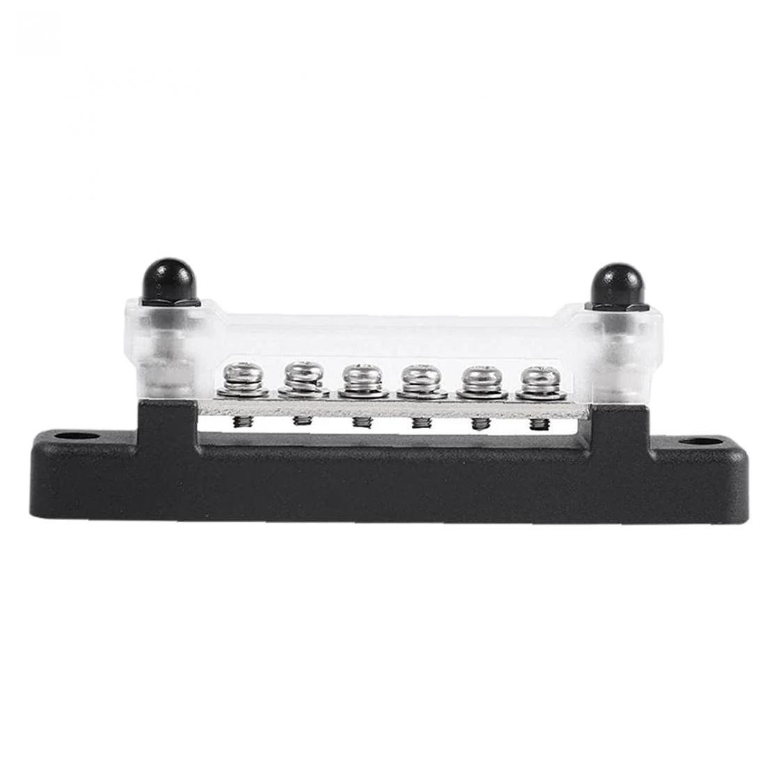 بلوک توزیع اتصال زمین و قدرت باس بار ترمینال 6 موقعیتی 150 آمپر برای قایق های دریایی به همراه کیت لوله های حرارتی