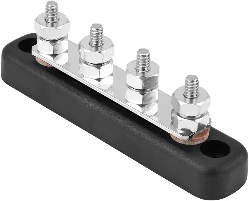 اتصال ترمینال الکتریکی، AC 300V DC 48V 100A 4 استد باس بار ترمینال الکتریکی برای کامیون اتوبوس قایق کاروان باس بار استد ترمینال