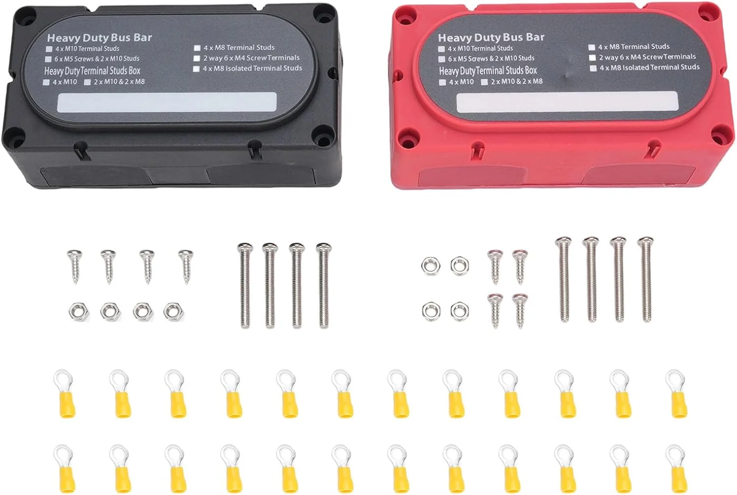 باسبار توزیع برق 12 راهه Zhjvihx 150A، باس بار M8 Stud برای خودرو، RV، دریایی - منفی و مثبت، ایده آل برای تجهیزات مختلف الکتریکی باسبار توزیع برق 12 راهه Zhjvihx 150A، باس بار M8 Stud برای خودرو، RV، دریایی - منفی و مثبت، ایده آل برای تجهیزات مختلف الکتریکی