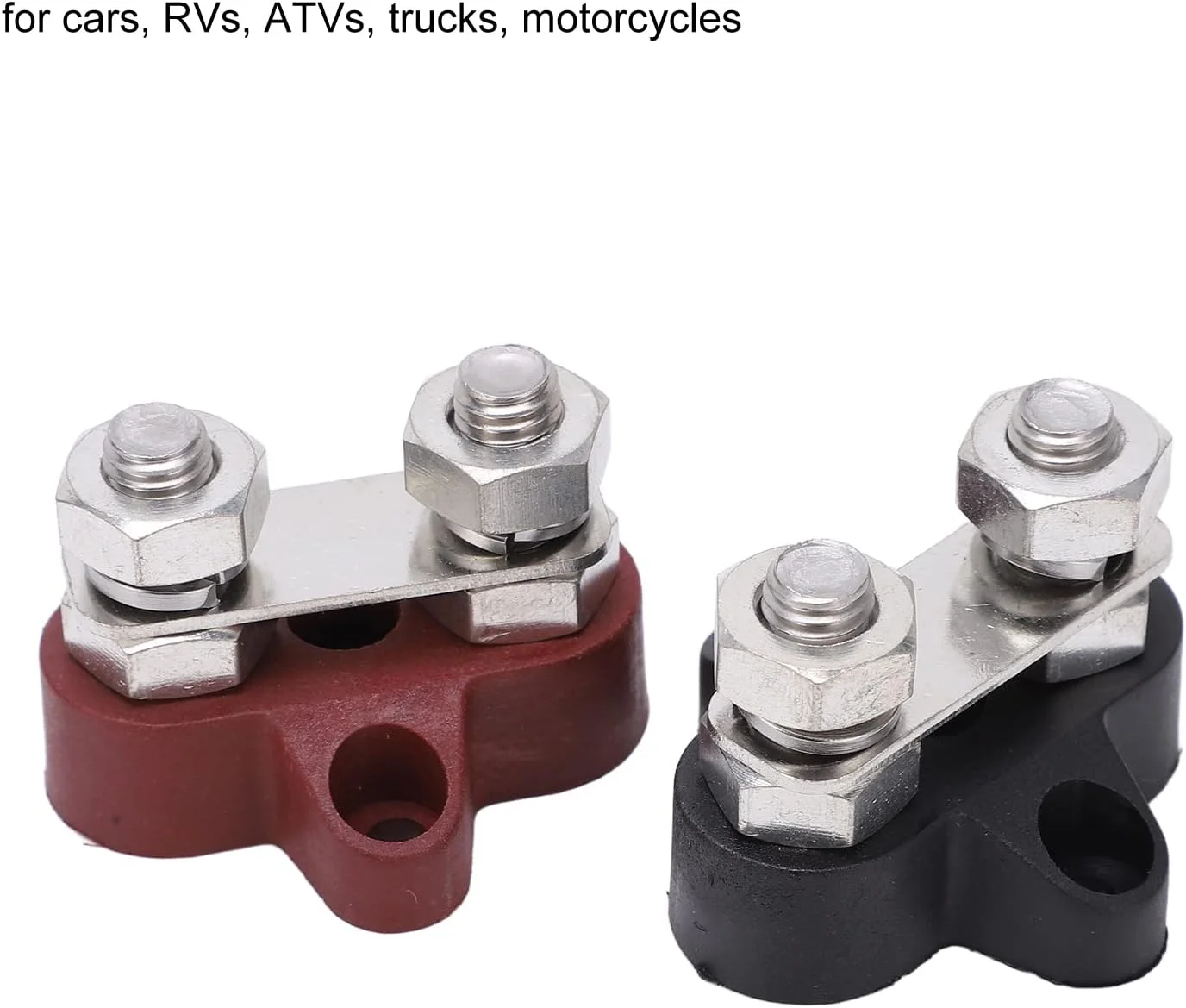 NDNCZDHC 2 عدد ترمینال توزیع برق باتری DC48V M8 قرمز مشکی 80 آمپر M8 میله اتصال رزوه ای برای وسایل نقلیه NDNCZDHC 2 عدد ترمینال توزیع برق باتری DC48V M8 قرمز مشکی 80 آمپر M8 میله اتصال رزوه ای برای وسایل نقلیه