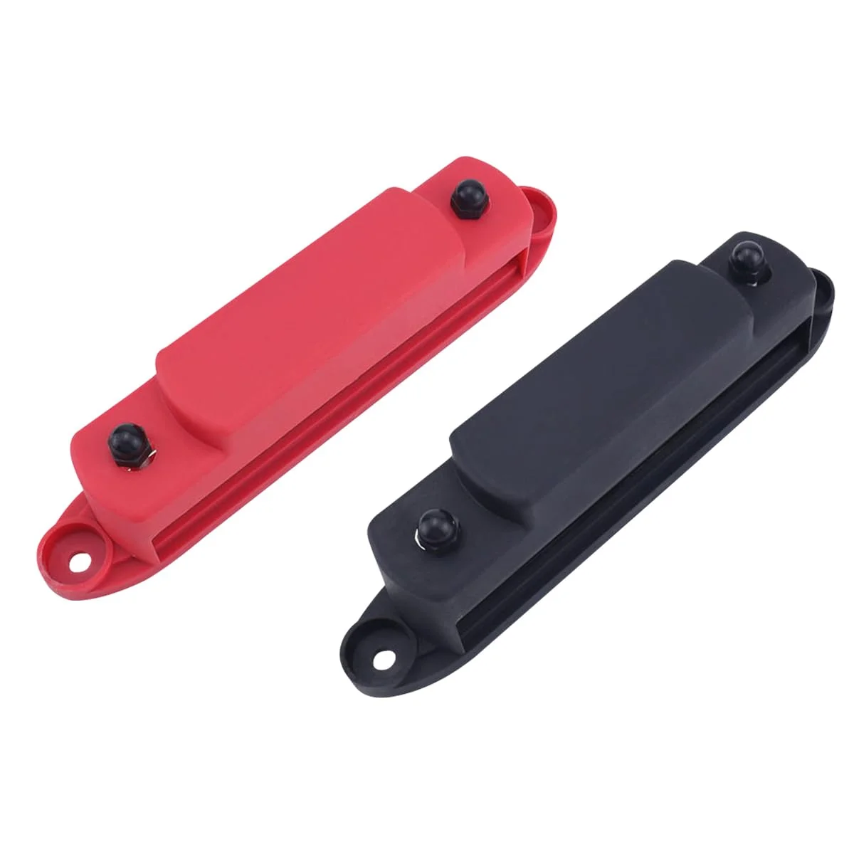 بلوک توزیع برق باس بار دریایی Bittwee 250A 12V، استد باتری باس بار خودرو M6 1/4 اینچی، لوازم جانبی بلوک ترمینال خودرو مثبت منفی، جهانی برای سیستم خورشیدی خودرو RV (مشکی)