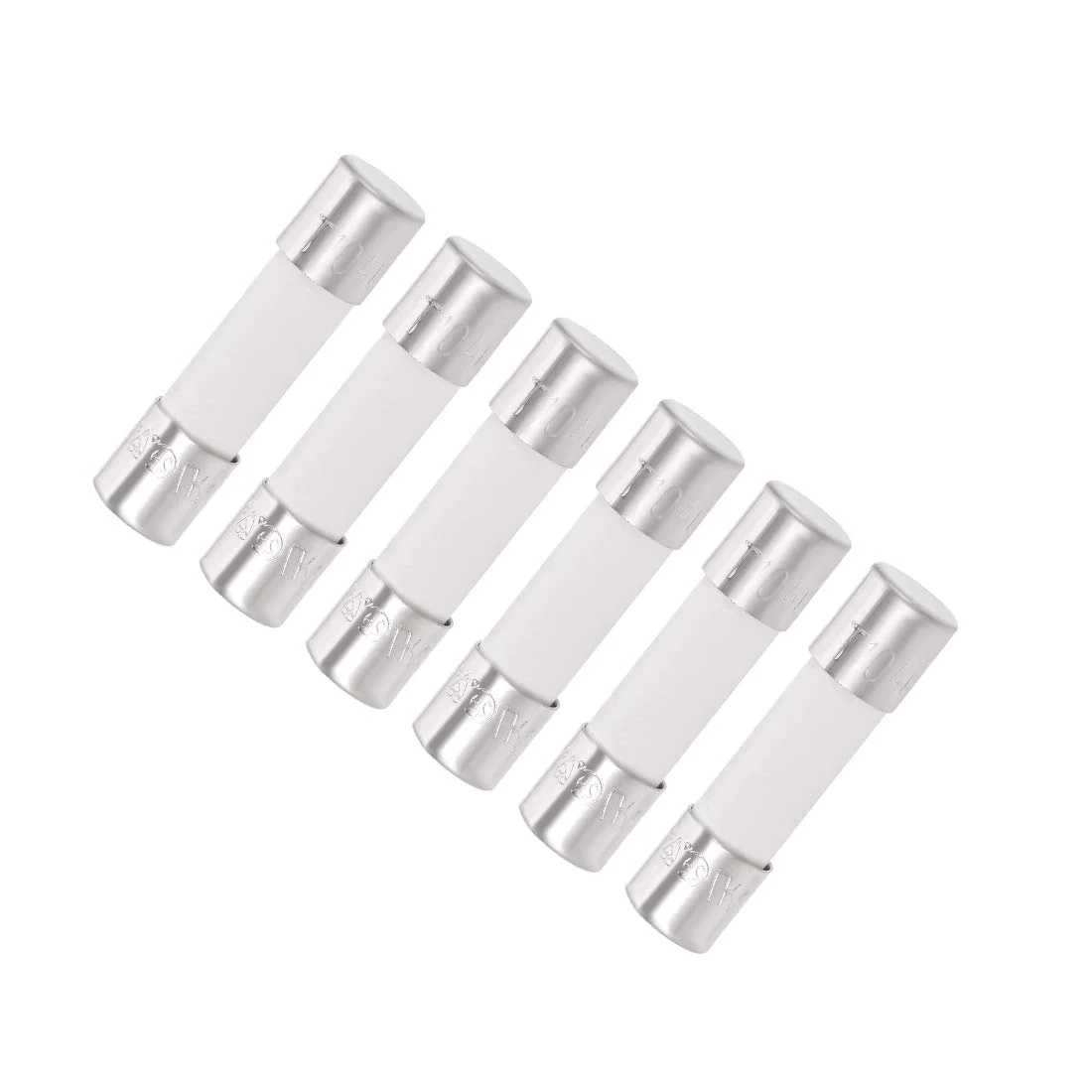 فیوز کارتریجی خودرو uxcell 10A 250V 5x20mm با تاخیر، جایگزین برای استریو ماشین، سیستم صوتی، دزدگیر، آمپلی فایر، سرامیکی، 6 عدد