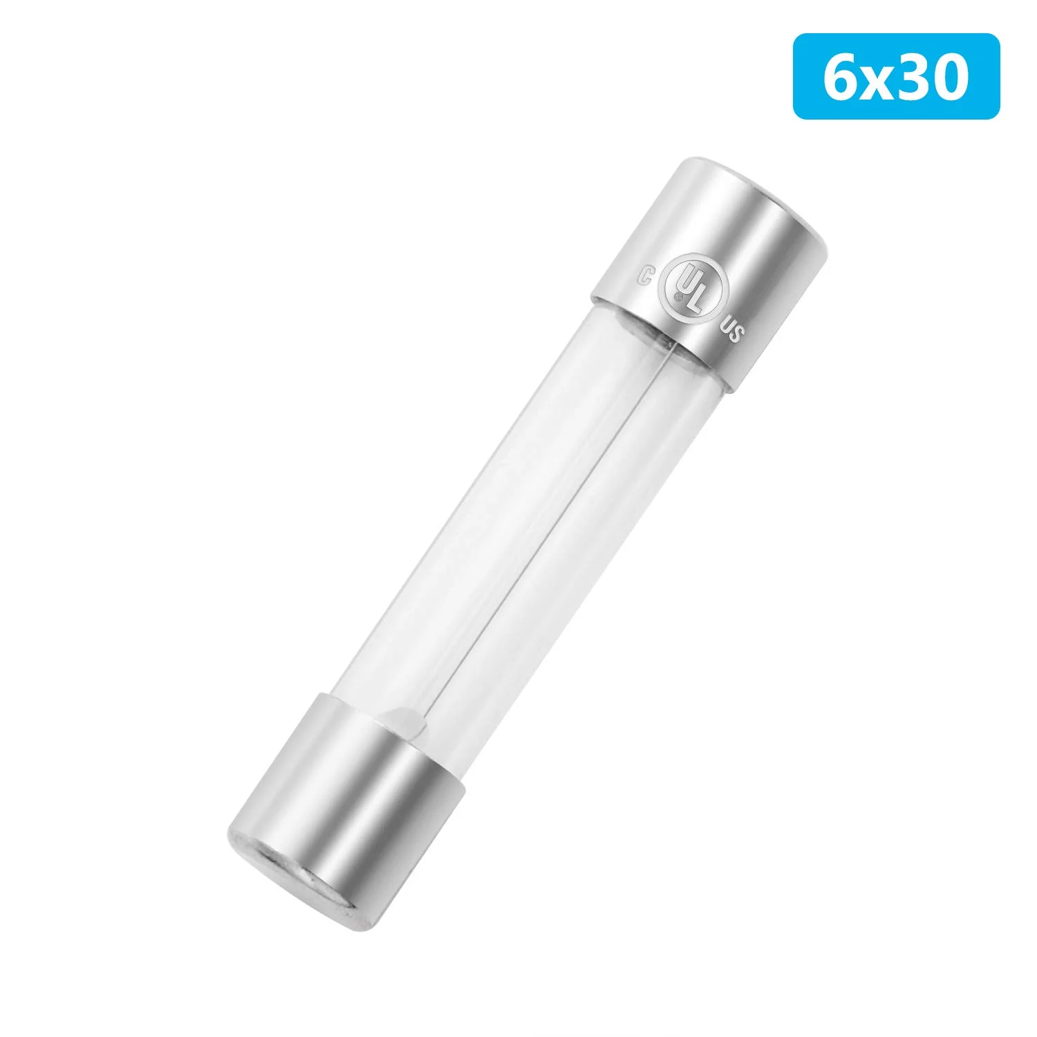 CHANZON [دارای تاییدیه UL] 20 عدد فیوز شیشه ای کارتریجی 6x30 6.4mmx30.3mm 2A با تاخیر 125V/250V