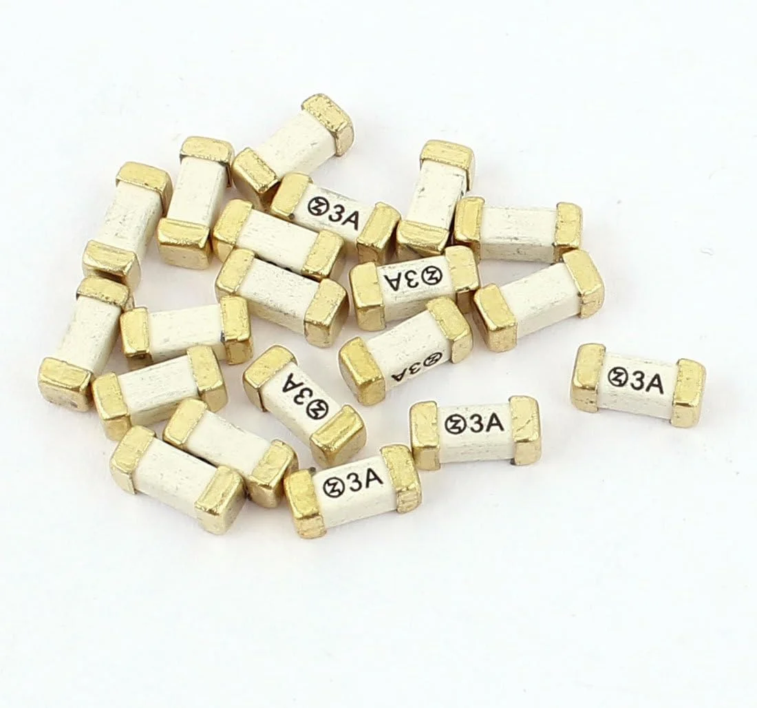 sourcing map 20 عدد فیوزهای SMD با عملکرد سریع و قطع سریع 1808 3A 250V