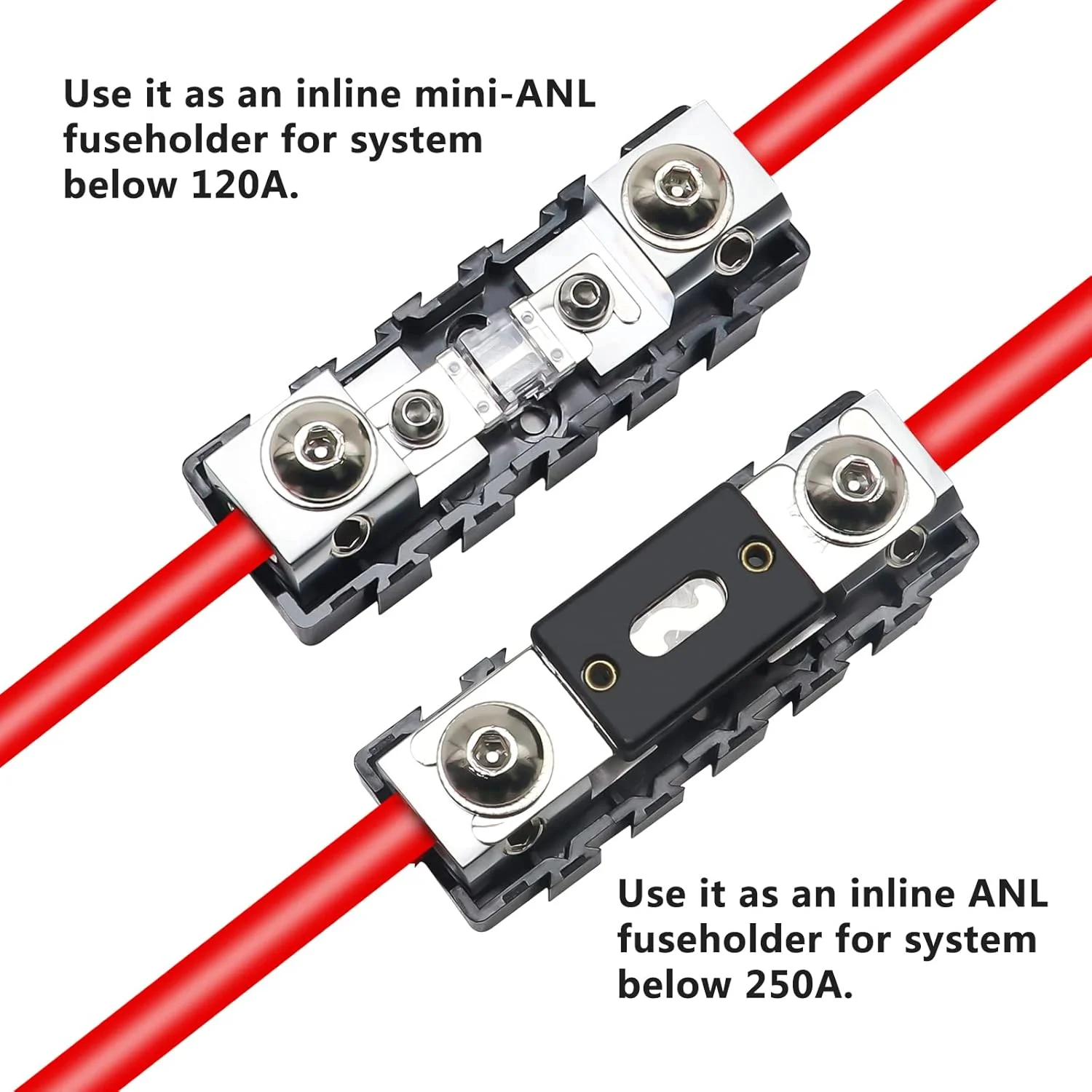 بسته 2 عددی جا فیوزی ماژولار RECOIL MFHA-2 گیج 0/2/4، نگهدارنده فیوزهای ANL و Mini-ANL خطی با میلههای جامپر برای ایجاد بلوک توزیع فیوز و بلوکهای ترکیبی منفی بسته 2 عددی جا فیوزی ماژولار RECOIL MFHA-2 گیج 0/2/4، نگهدارنده فیوزهای ANL و Mini-ANL خطی با میلههای جامپر برای ایجاد بلوک توزیع فیوز و بلوکهای ترکیبی منفی