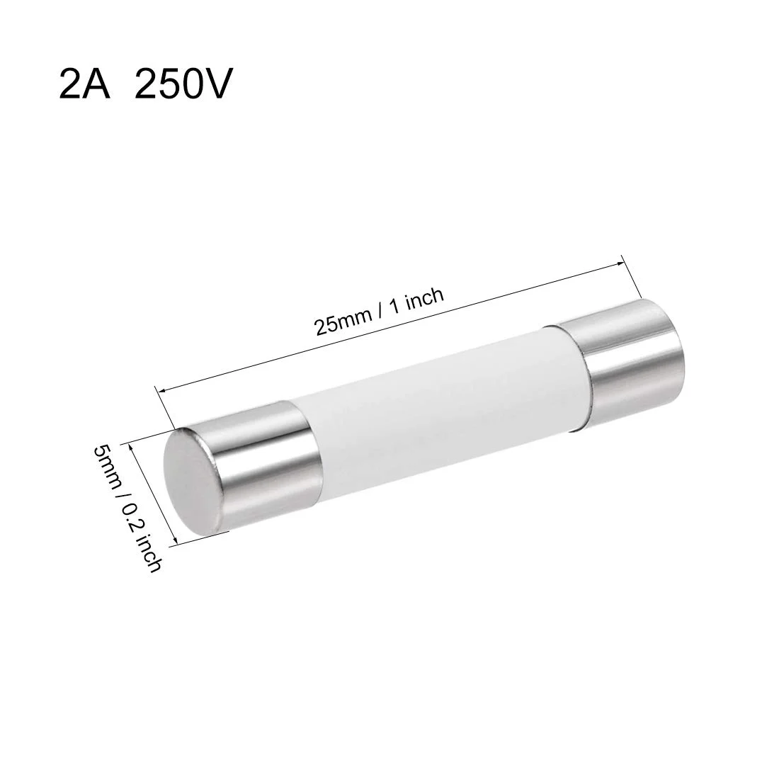 فیوزهای کارتریجی خودرو uxcell 2A 250V 5x25mm با عملکرد سریع، جایگزین برای استریو ماشین، سیستم صوتی، دزدگیر، آمپلی فایر، سرامیکی، 20 عدد فیوزهای کارتریجی خودرو uxcell 2A 250V 5x25mm با عملکرد سریع، جایگزین برای استریو ماشین، سیستم صوتی، دزدگیر، آمپلی فایر، سرامیکی، 20 عدد