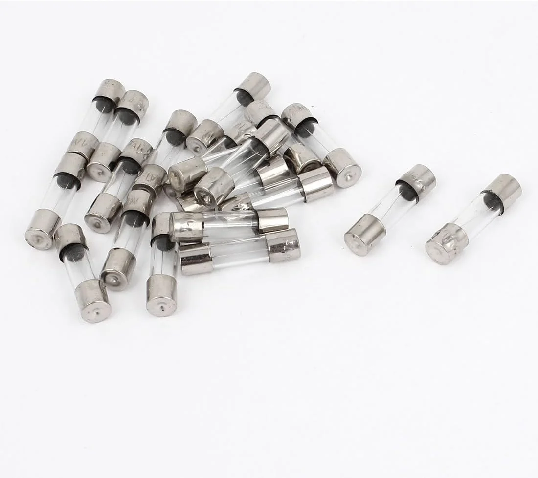 فیوز شیشه ای سریع سوز 4 آمپر 250 ولت sourcingmap، 20 عدد، 5mm x 20mm مدل F4AL250V