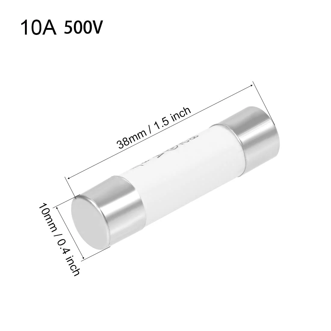 فیوز کارتریجی سرامیکی uxcell 10A DC 500V 10x38mm جایگزین برای استریو صوتی، آمپلی فایر آلارم، سرامیکی نقره ای 5 عدد فیوز کارتریجی سرامیکی uxcell 10A DC 500V 10x38mm جایگزین برای استریو صوتی، آمپلی فایر آلارم، سرامیکی نقره ای 5 عدد