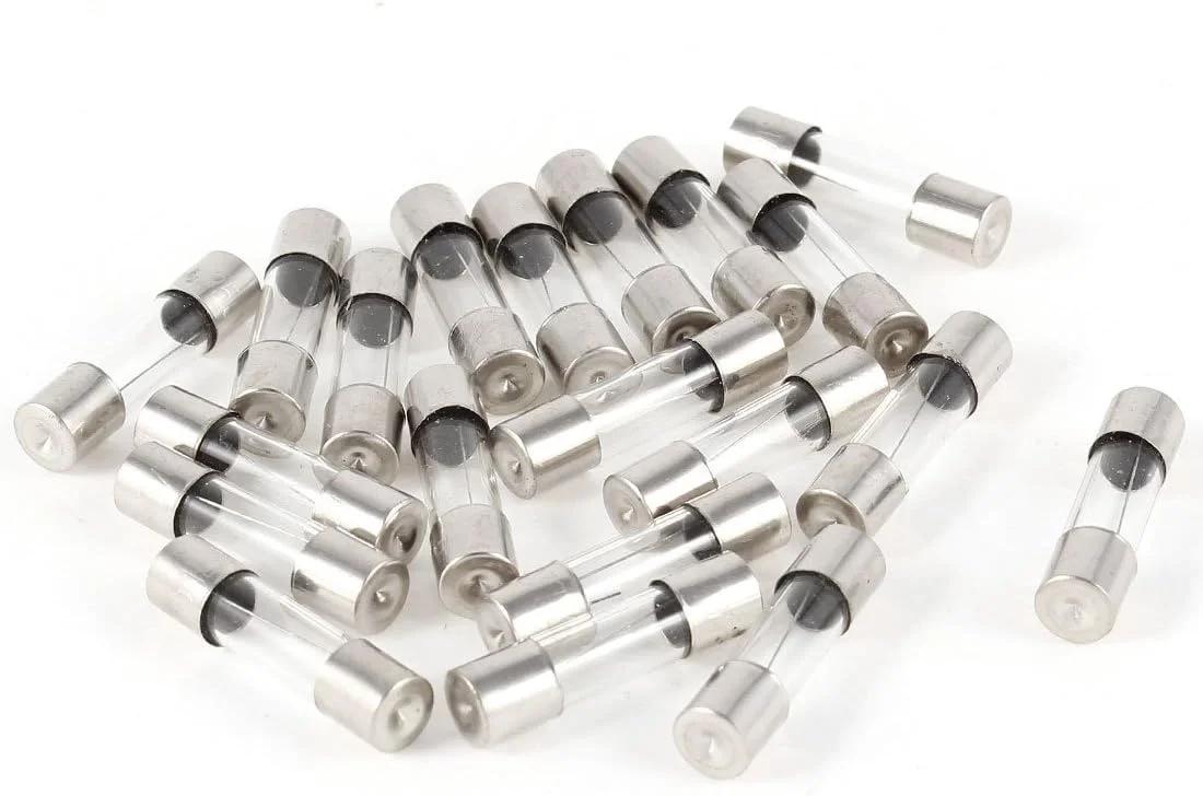 ظرفیت_20ピース_فاز_بلو_گلس_تیب_فوس_10A_250V_5mm_x_20mm_UXCELL