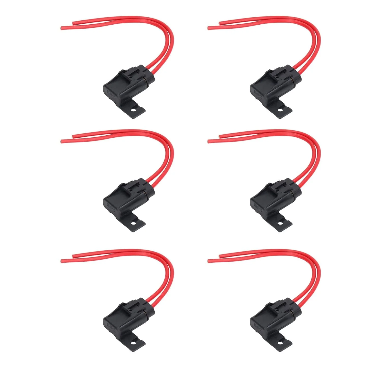هولدر فیوز خطی ضد آب IP66 با سیم 12AWG 30A تیغه ای برای سیم کشی خودرو و قایق، 6 عددی