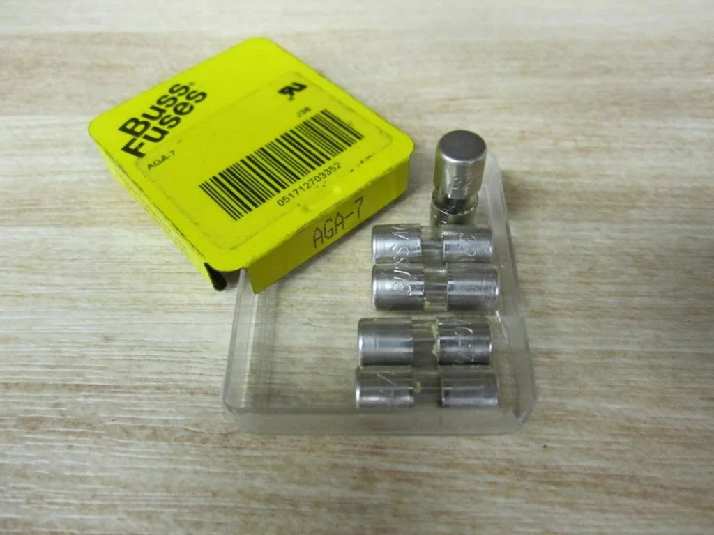 فیوز شیشه ای مینیاتوری سریع سوز Bussmann AGA-7 (بسته 5 عددی) فیوز شیشه ای مینیاتوری سریع سوز Bussmann AGA-7 (بسته 5 عددی)