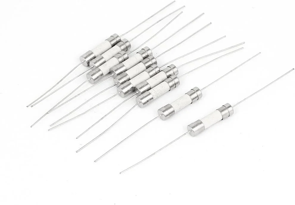 فیوزهای لوله سرامیکی سربی محوری کامیون uxcell sourcingmap 5 x 20mm 250V 16A 10 عددی