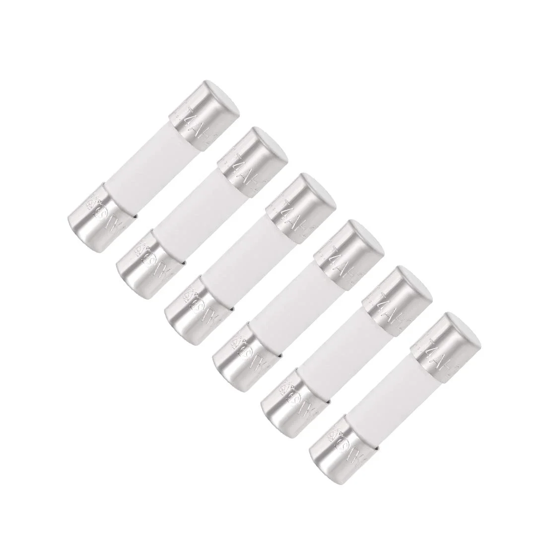 فیوز کارتریجی خودرو uxcell 4A 250V 5x20mm با عملکرد تاخیری، جایگزین برای استریو ماشین، سیستم صوتی، دزدگیر، آمپلی فایر، سرامیکی، 6 عدد