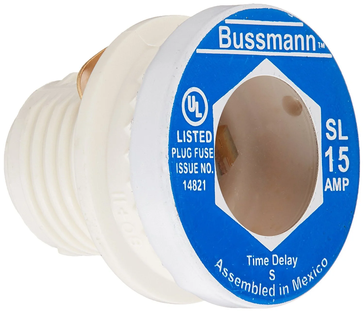 فیوز تاخیری کوپر بوسمن SL-15 - 15 آمپر، پایه پیچی، 125 ولت، دارای تاییدیه UL (بسته 1 عددی)