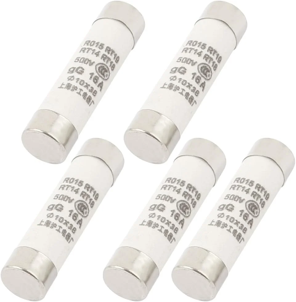 uxcell Sourcingmap 5 عدد فیوز استوانه ای سرامیکی 10mm x 38mm AC 500V 16A