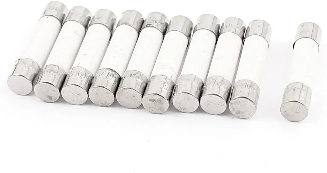 uxcell sourcingmap فیوزهای لوله سرامیکی استوانه ای قابل ذوب 5 x 25mm 250V 2.5A 10 عدد