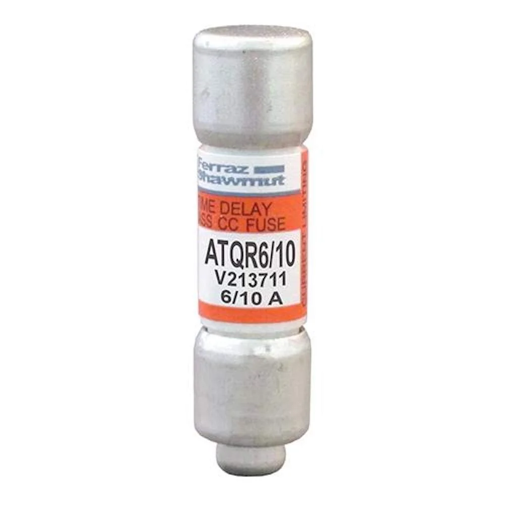 فیوز تاخیری Ferraz Shawmut ATQR6/10 Amp-Trap 2000 Class CC، 6/10 آمپر، 600 ولت AC/300 ولت DC