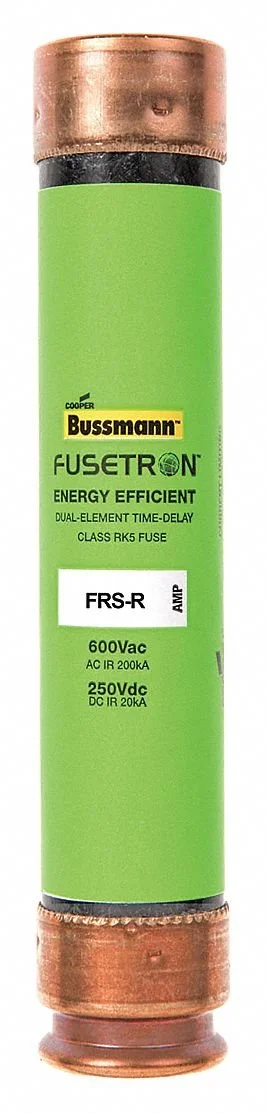 فیوز تاخیری 40 آمپر با بدنه فایبرگلاس و ولتاژ نامی 600VAC/250VDC سری FRS-R