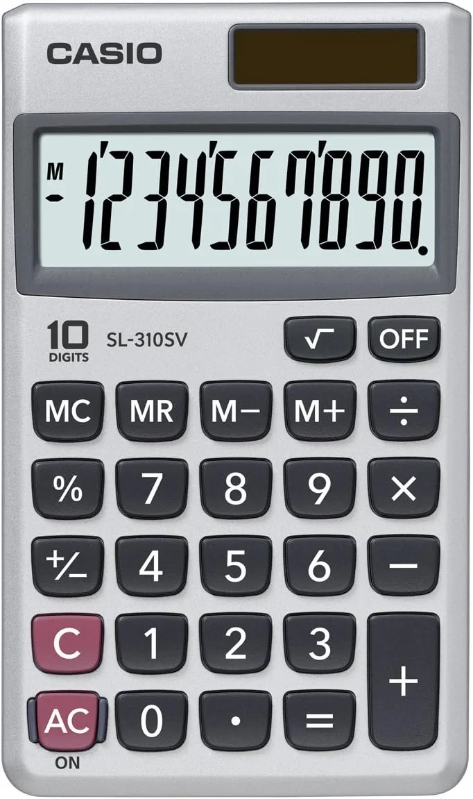 ماشین حساب مهندسی کاسیو SL-310SV، با قابلیت شارژ خورشیدی