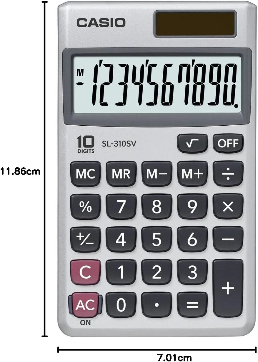 ماشین حساب مهندسی کاسیو SL-310SV، با قابلیت شارژ خورشیدی ماشین حساب مهندسی کاسیو SL-310SV، با قابلیت شارژ خورشیدی