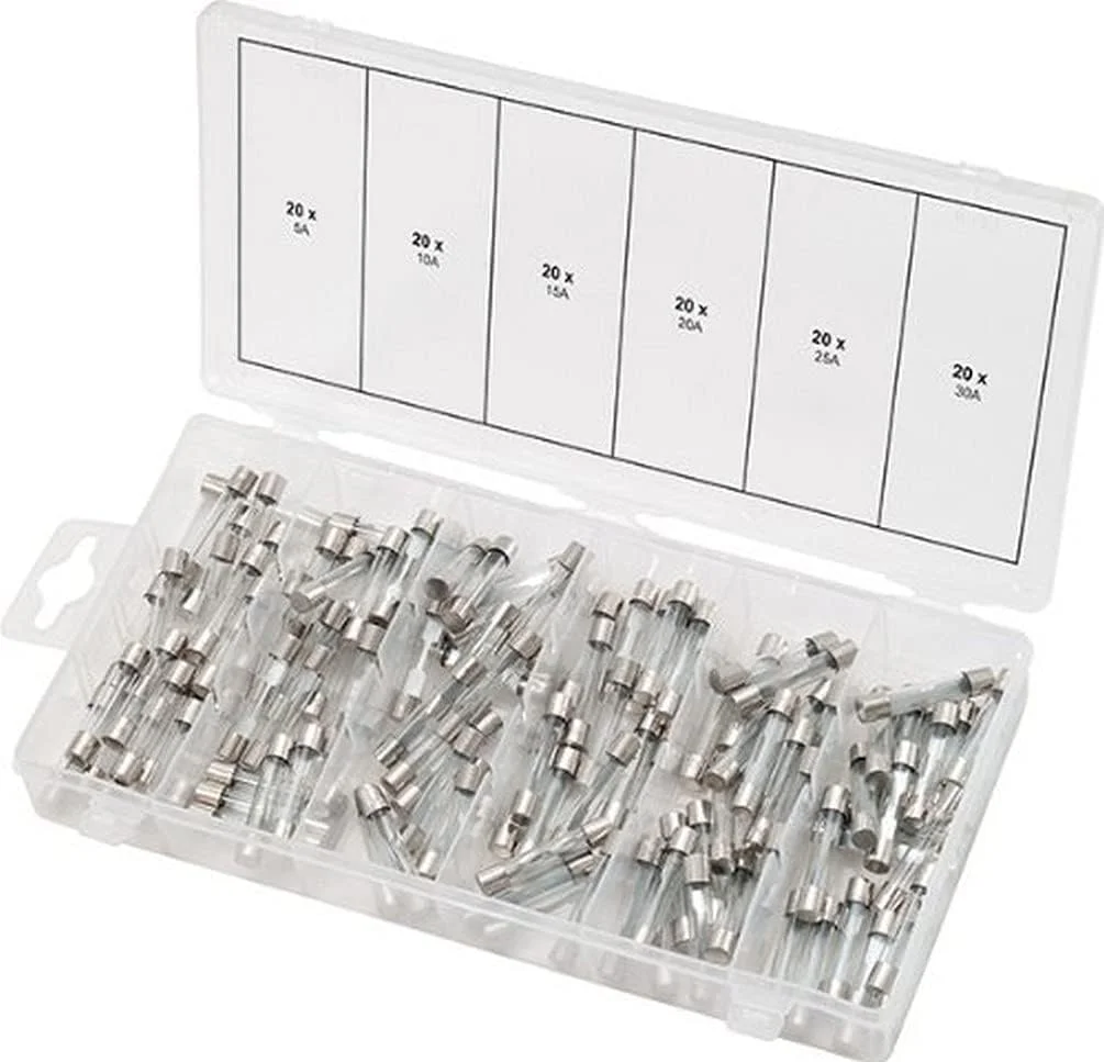 مجموعه فیوزهای شیشه ای KS Tools 970.0270، 5-30 آمپر، 120 عدد