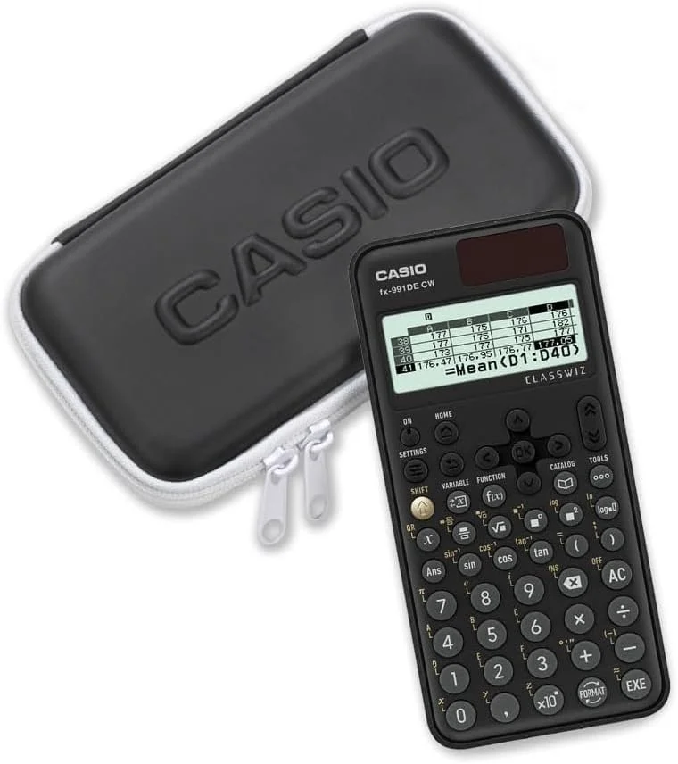 ماشین حساب مهندسی کاسیو FX-991DE CW ClassWiz با قاب محافظ و راهنمای منوی آلمانی (نسخه محدود)