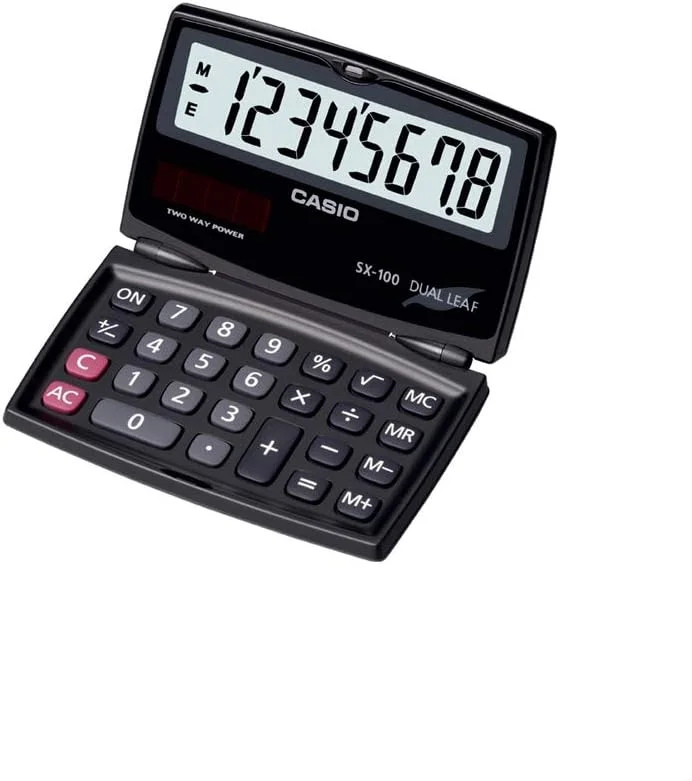 ماشین حساب 8 رقمی قابل حمل کاسیو مدل SX-100