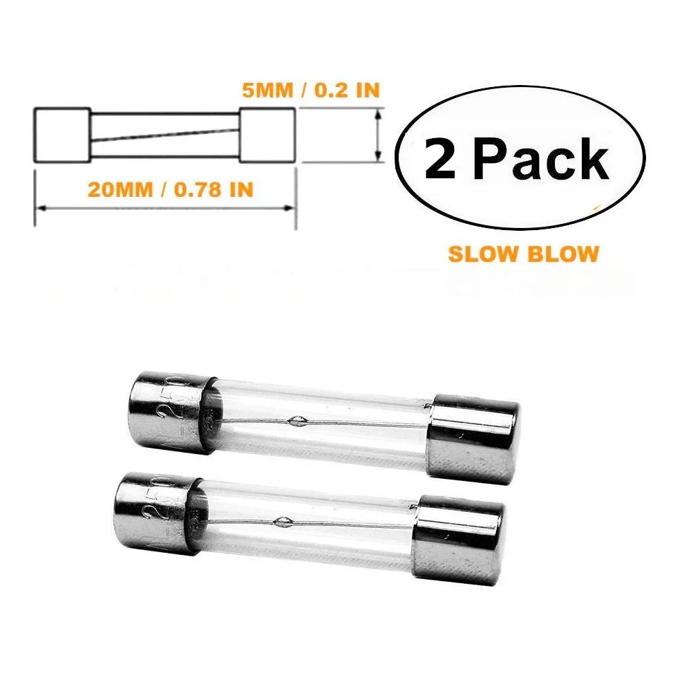 CentIoT - 5 عدد فیوز شیشه ای 20 میلی متری با تاخیر زمانی 7 آمپر - 250 ولت - 2 عدد (5mm T7A)