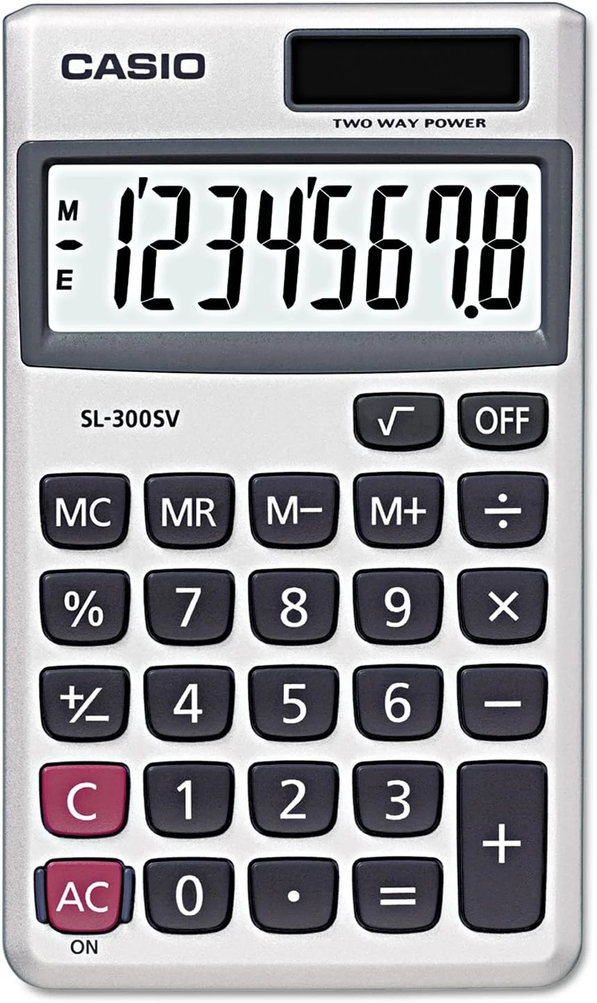 ماشین حساب مهندسی کاسیو مدل SL-300SV با قابلیت انرژی خورشیدی