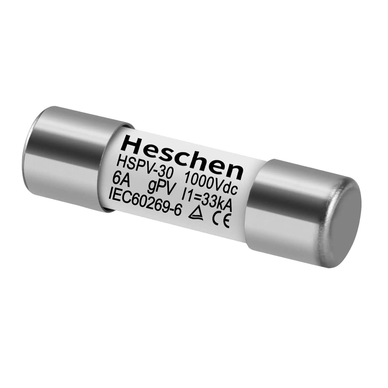 فیوز فتوولتائیک DC1000V Heschen Solar، فیوزهای فتوولتائیک، فیوز لینک نوع gPV، HSPV-30، 10 * 38mm، 6A 1000VDC، I1 33kA، برای حفاظت از سیستم PV خورشیدی، 10 عدد فیوز فتوولتائیک DC1000V Heschen Solar، فیوزهای فتوولتائیک، فیوز لینک نوع gPV، HSPV-30، 10 * 38mm، 6A 1000VDC، I1 33kA، برای حفاظت از سیستم PV خورشیدی، 10 عدد