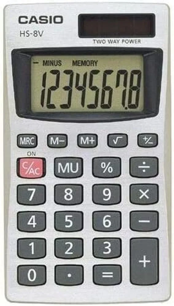 ماشین حساب خورشیدی دستی کاسیو HS-8V